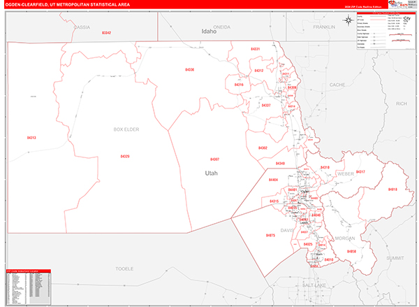 Ogden-Clearfield Metro Area Wall Map